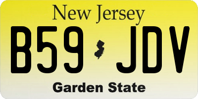 NJ license plate B59JDV