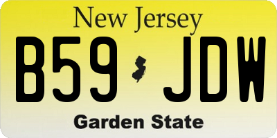 NJ license plate B59JDW