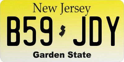 NJ license plate B59JDY