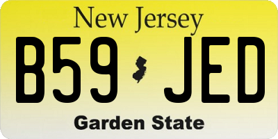 NJ license plate B59JED
