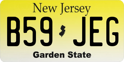 NJ license plate B59JEG