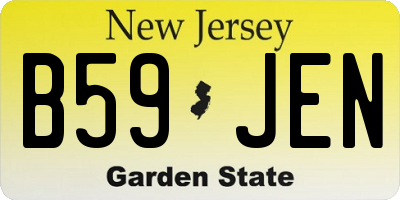 NJ license plate B59JEN