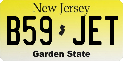 NJ license plate B59JET