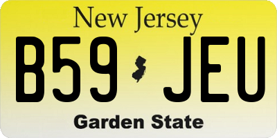 NJ license plate B59JEU