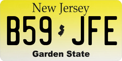 NJ license plate B59JFE