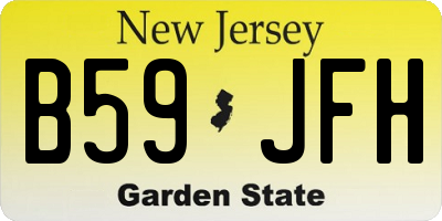 NJ license plate B59JFH