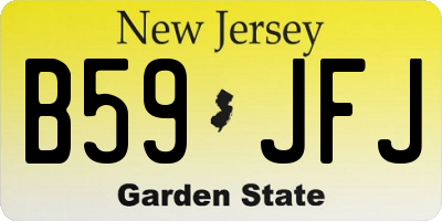 NJ license plate B59JFJ