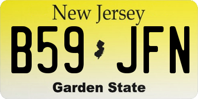 NJ license plate B59JFN