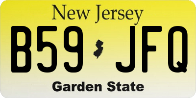 NJ license plate B59JFQ