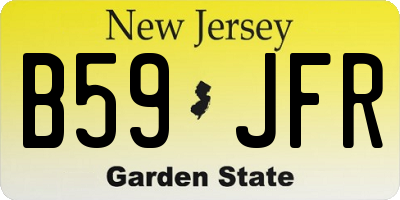 NJ license plate B59JFR
