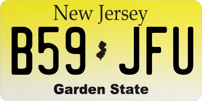 NJ license plate B59JFU