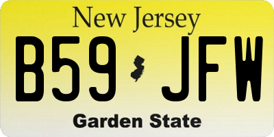 NJ license plate B59JFW
