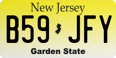 NJ license plate B59JFY