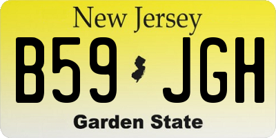 NJ license plate B59JGH