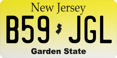 NJ license plate B59JGL