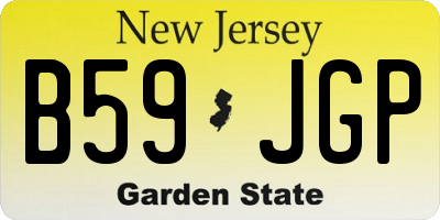 NJ license plate B59JGP