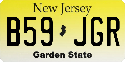 NJ license plate B59JGR