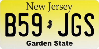 NJ license plate B59JGS