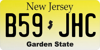 NJ license plate B59JHC