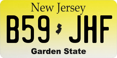 NJ license plate B59JHF