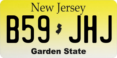 NJ license plate B59JHJ