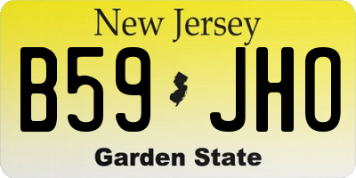 NJ license plate B59JHO