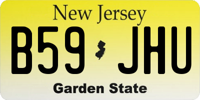 NJ license plate B59JHU