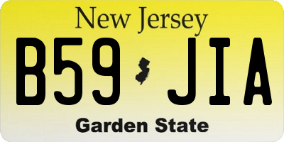 NJ license plate B59JIA