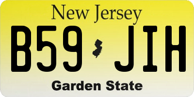 NJ license plate B59JIH