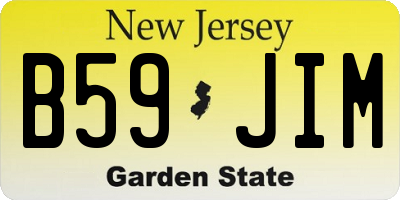NJ license plate B59JIM