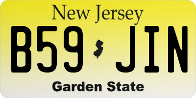 NJ license plate B59JIN