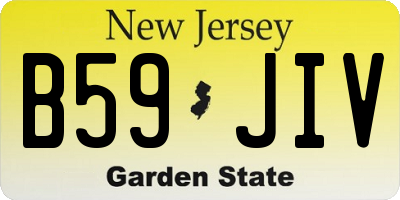 NJ license plate B59JIV