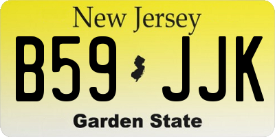 NJ license plate B59JJK