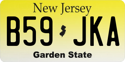 NJ license plate B59JKA