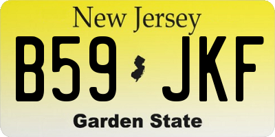 NJ license plate B59JKF
