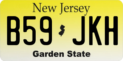 NJ license plate B59JKH