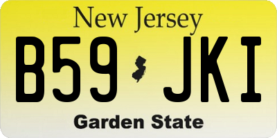 NJ license plate B59JKI
