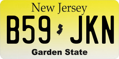 NJ license plate B59JKN
