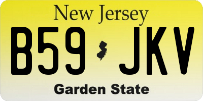 NJ license plate B59JKV