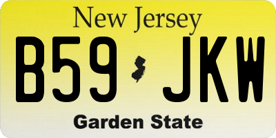 NJ license plate B59JKW