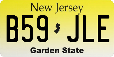 NJ license plate B59JLE