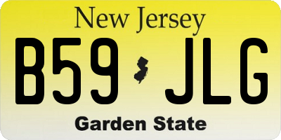 NJ license plate B59JLG