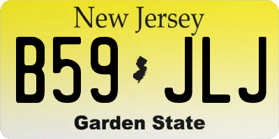 NJ license plate B59JLJ
