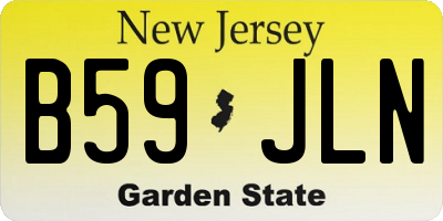 NJ license plate B59JLN