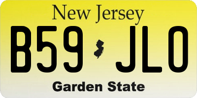 NJ license plate B59JLO