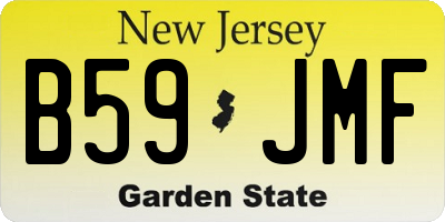 NJ license plate B59JMF