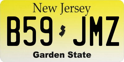 NJ license plate B59JMZ