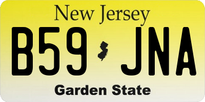 NJ license plate B59JNA