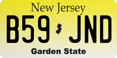 NJ license plate B59JND