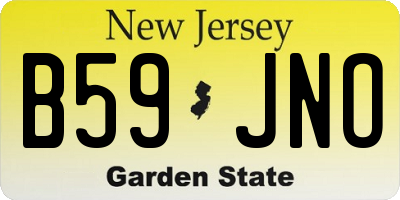 NJ license plate B59JNO